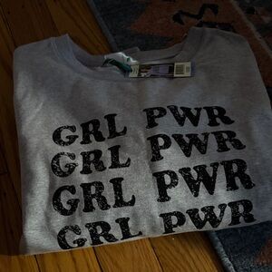 GreenTea Charcoal 'GRL PWR' Hoodie
